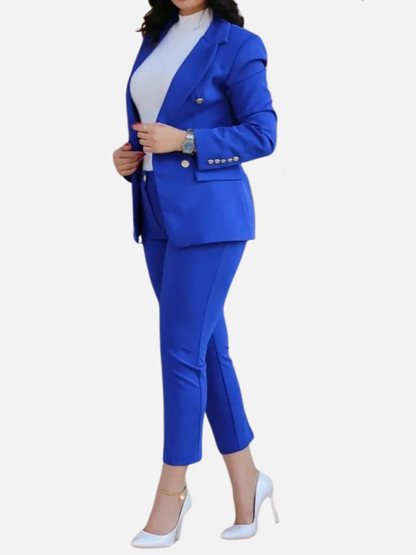 Vanessa | Conjunto de Blazer y Pantalón Cruzado Mujer