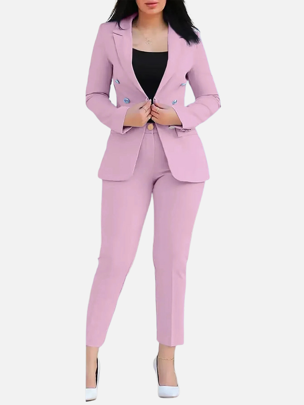 Vanessa | Conjunto de Blazer y Pantalón Cruzado Mujer