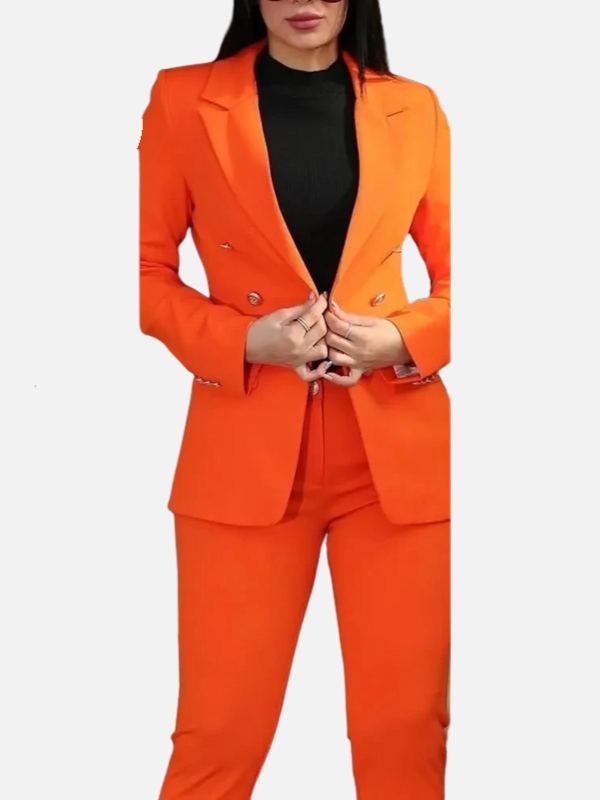 Vanessa | Conjunto de Blazer y Pantalón Cruzado Mujer