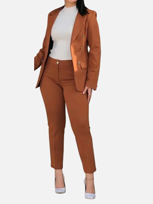 Vanessa | Conjunto de Blazer y Pantalón Cruzado Mujer