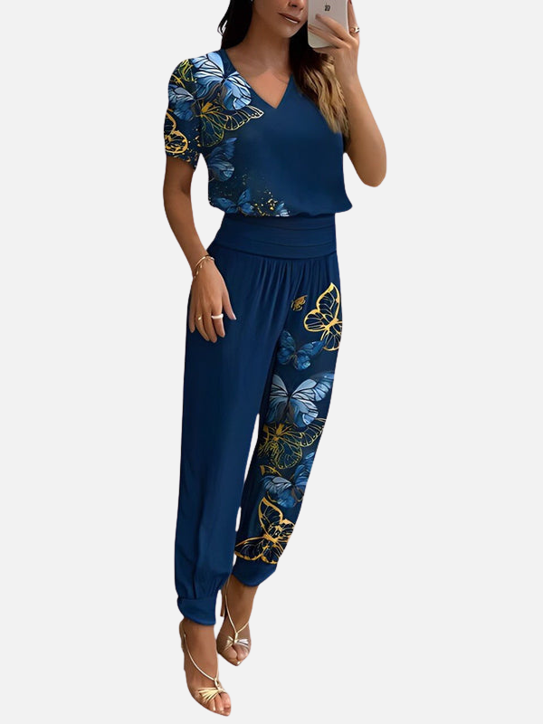 Emilia | Conjunto de Dos Piezas con Estampado Geométrico