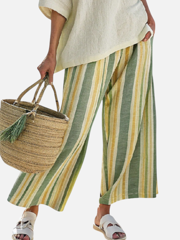 Beatriz | Conjunto de Dos Piezas de Pantalón a Rayas
