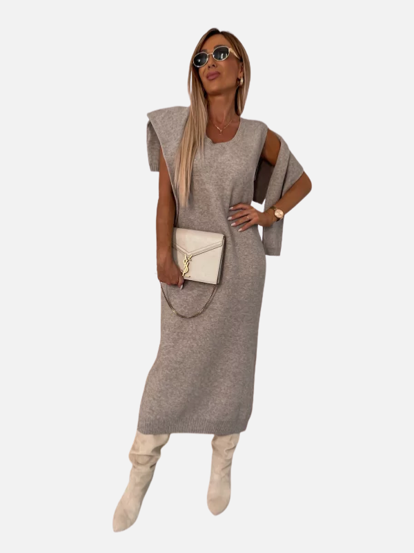 Andrea | Conjunto de Punto Vestido Largo y Suéter Mujer