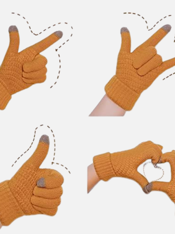 Elena | Guantes Táctiles Tejidos de Invierno Mujer