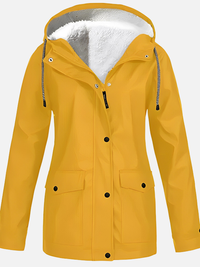 Adriana | Impermeable con Capucha y Forro Sherpa Mujer