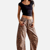 Camila | Jeans Animal Print de Leopardo Anchos para Mujer