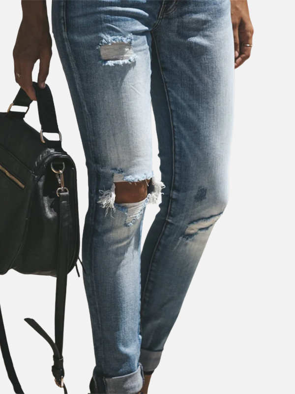 Karla | Jeans Rotos Skinny con Botones para Mujer