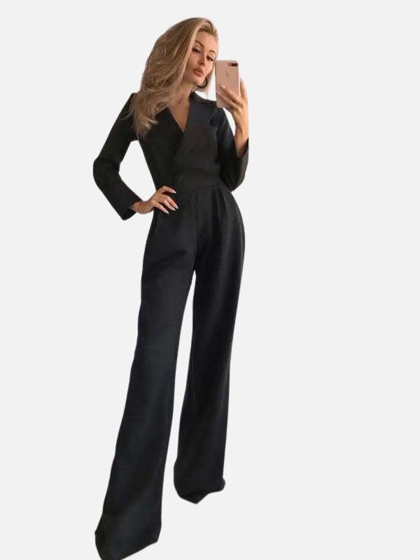 Cristina | Jumpsuit Cruzado de Manga Larga para Mujer