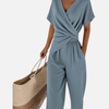 Emilia | Jumpsuit Cruzado de Pierna Ancha para Mujer