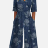 Fernanda | Jumpsuit Floral con Escote en V para Mujer