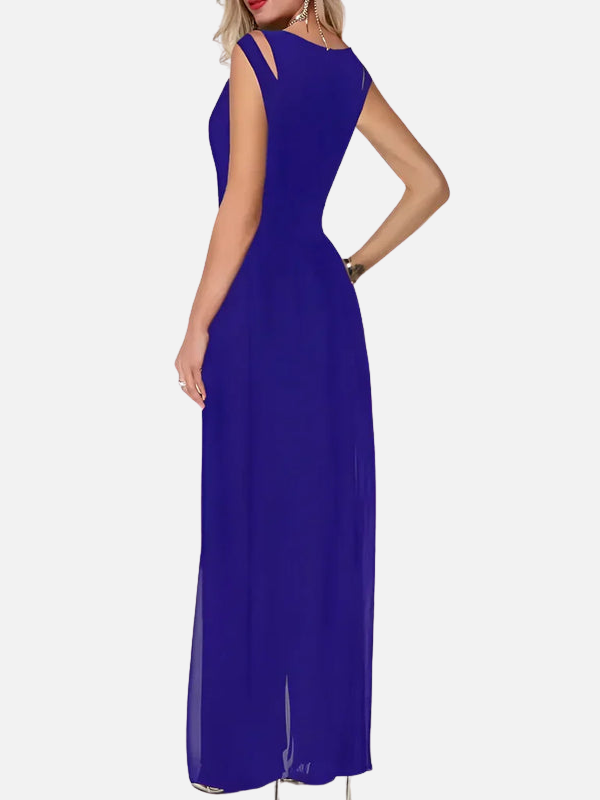 Gabriela | Jumpsuit con Sobrefalda de Gasa sin Mangas