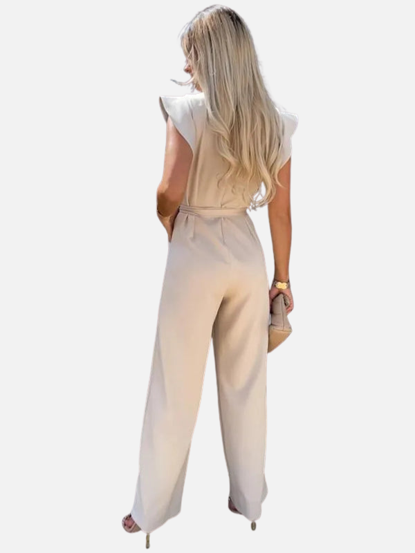 Camila | Jumpsuit con Volantes y Cinturón para Mujer
