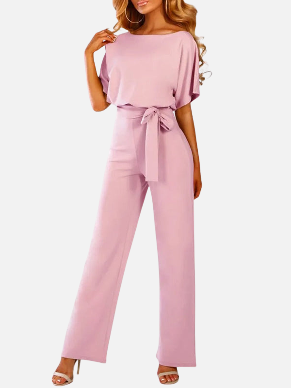 Karla | Jumpsuit de Cuello Barco con Cinturón Mujer