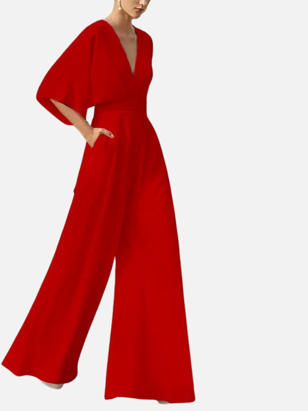 Valentina | Jumpsuit de Manga Murciélago con Escote en V