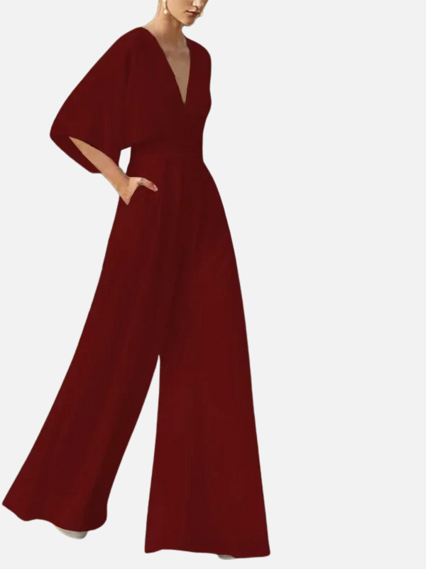 Valentina | Jumpsuit de Manga Murciélago con Escote en V