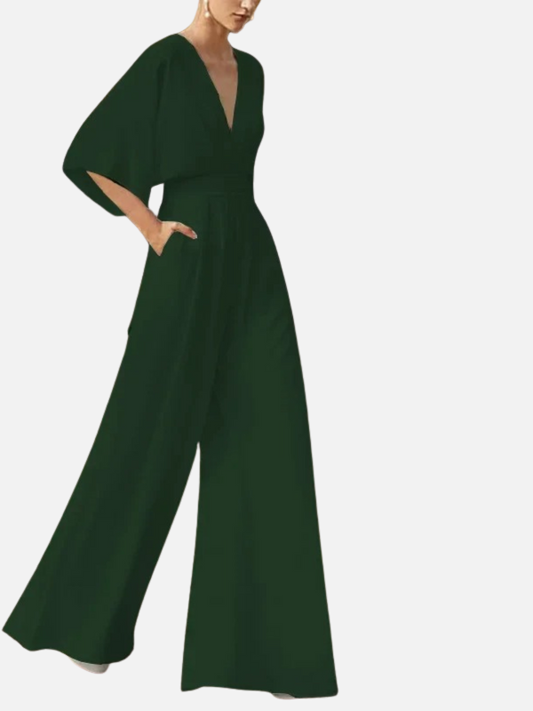 Valentina | Jumpsuit de Manga Murciélago con Escote en V