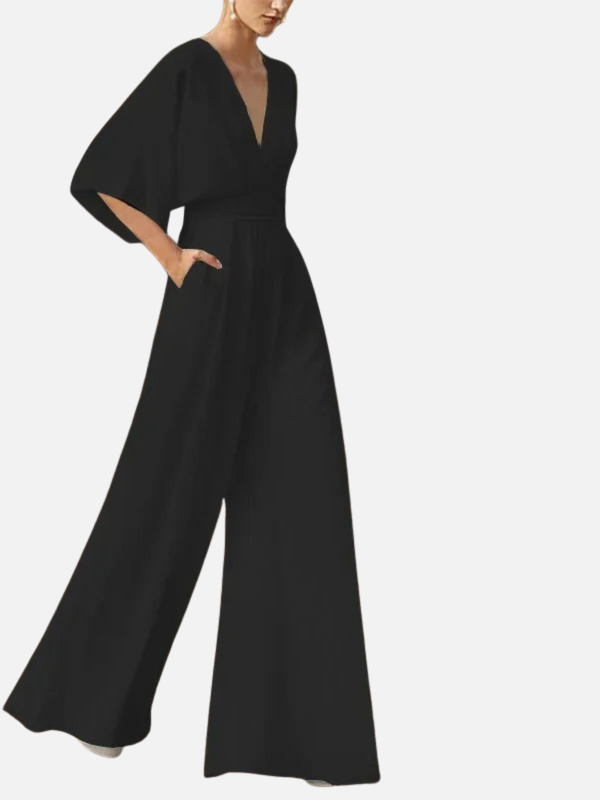 Valentina | Jumpsuit de Manga Murciélago con Escote en V