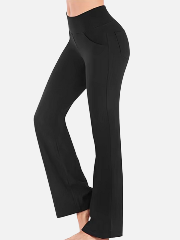Carmen | Leggings Acampanados de Tiro Alto con Bolsillos