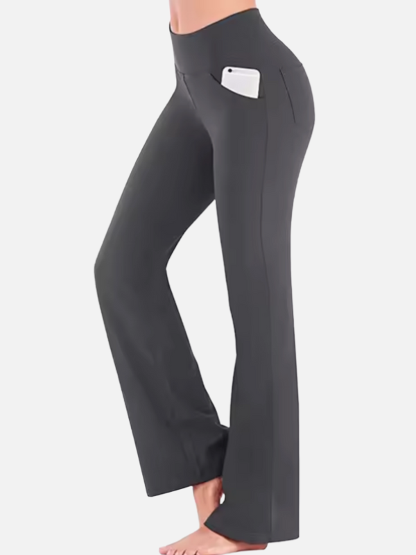 Carmen | Leggings Acampanados de Tiro Alto con Bolsillos