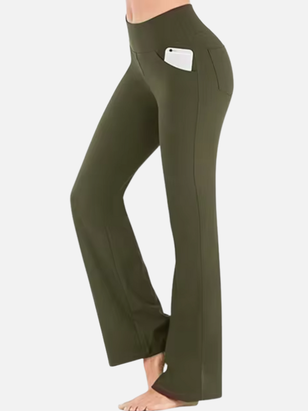 Carmen | Leggings Acampanados de Tiro Alto con Bolsillos
