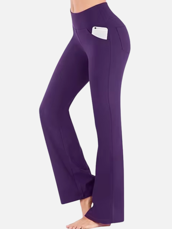 Carmen | Leggings Acampanados de Tiro Alto con Bolsillos