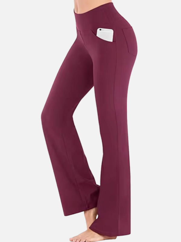 Carmen | Leggings Acampanados de Tiro Alto con Bolsillos