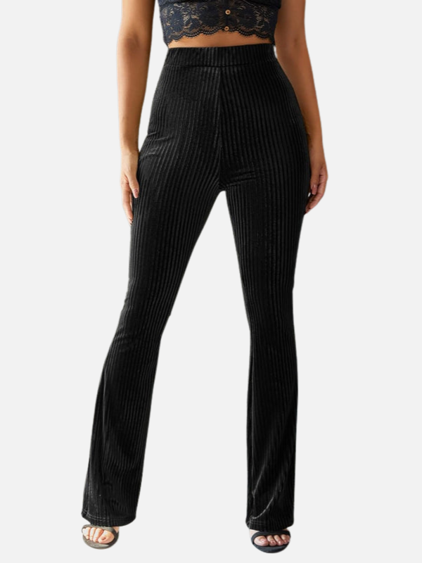 Emilia | Pantalón Acampanado de Terciopelo de Tiro Alto