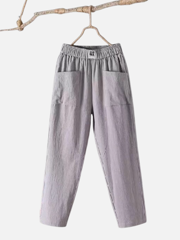 Adriana | Pantalón Ancho de Cintura Elástica con Bolsillos