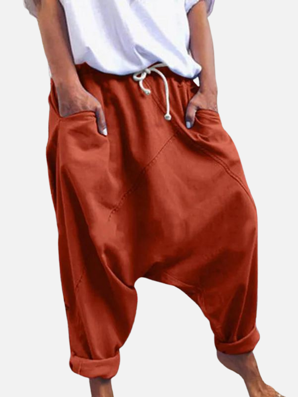 Lucía | Pantalón Bombacho con Cordón y Bolsillos Mujer