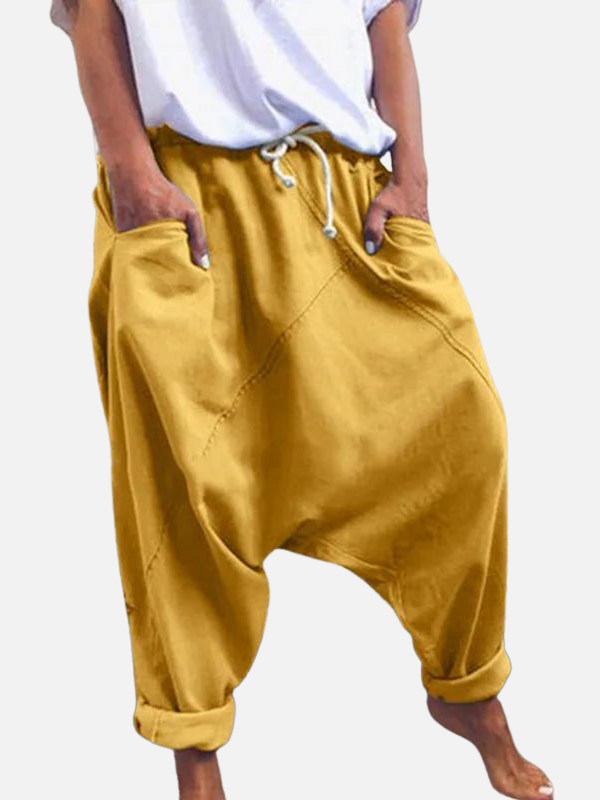 Lucía | Pantalón Bombacho con Cordón y Bolsillos Mujer