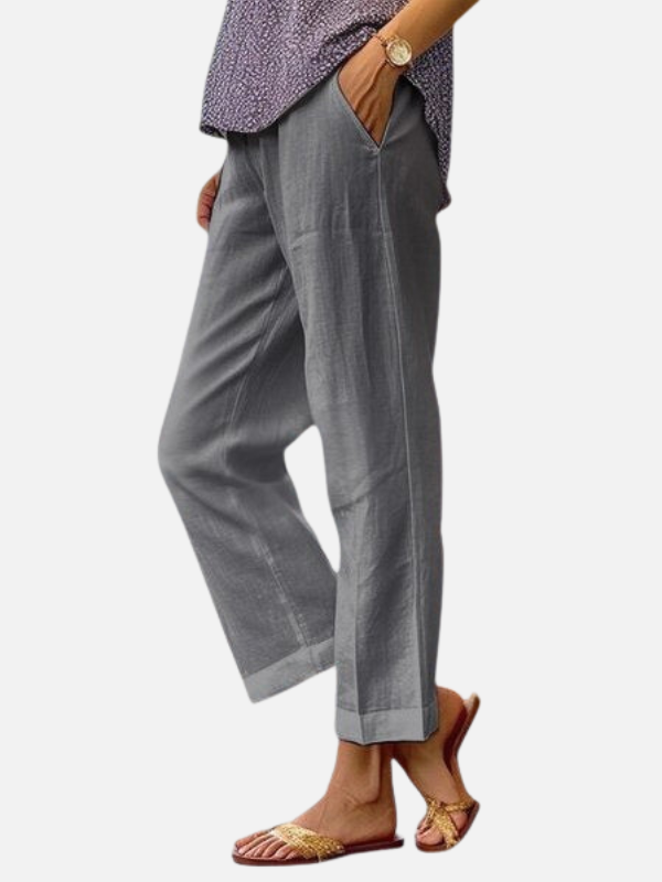 Beatriz | Pantalón Capri Ancho con Bolsillos para Mujer