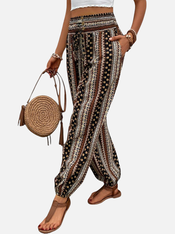 Valentina | Pantalón Harem Bohemio Estampado para Mujer