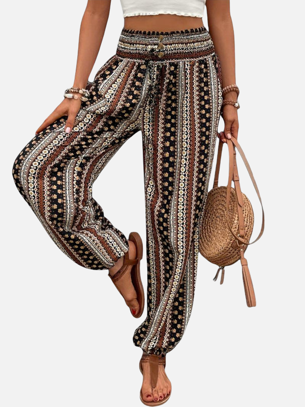 Valentina | Pantalón Harem Bohemio Estampado para Mujer