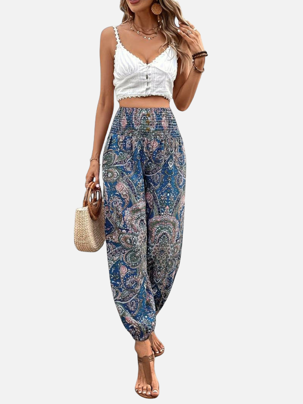 Valentina | Pantalón Harem Bohemio Estampado para Mujer