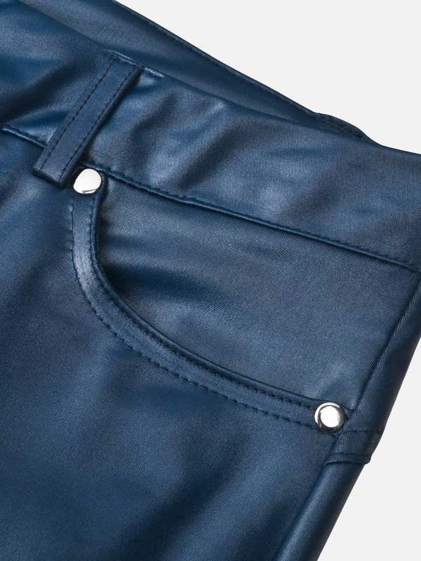 Isabella | Pantalón Tipo Cuero Skinny de Tiro Alto Mujer