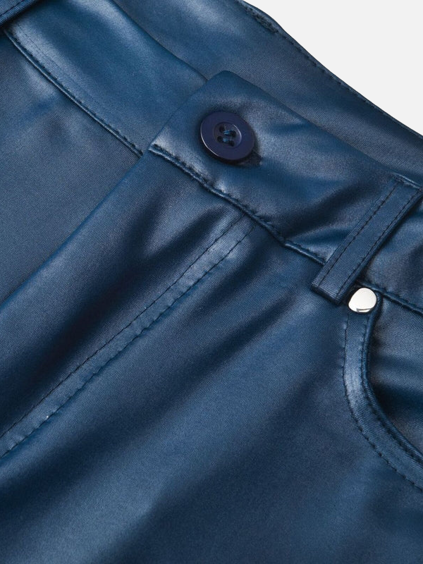 Isabella | Pantalón Tipo Cuero Skinny de Tiro Alto Mujer