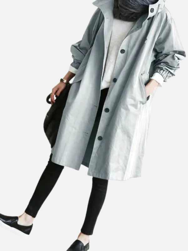 Renata | Abrigo Oversize Largo con Capucha Mujer