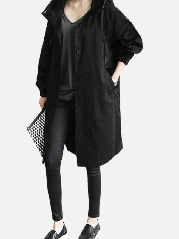 Renata | Abrigo Oversize Largo con Capucha Mujer