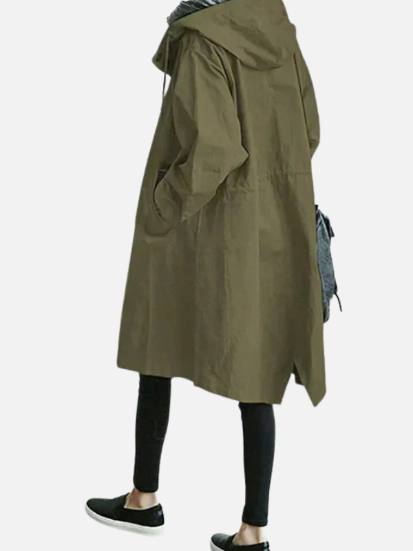 Renata | Abrigo Oversize Largo con Capucha Mujer