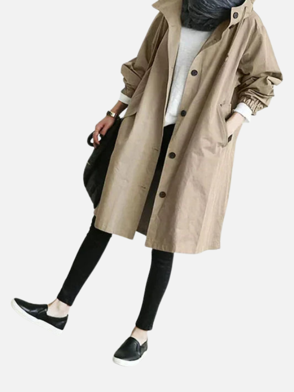 Renata | Abrigo Oversize Largo con Capucha Mujer