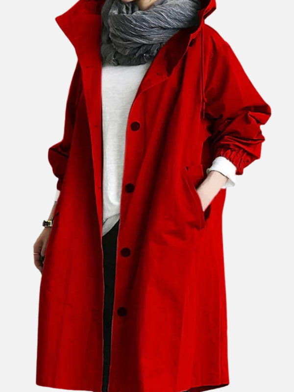 Renata | Abrigo Oversize Largo con Capucha Mujer