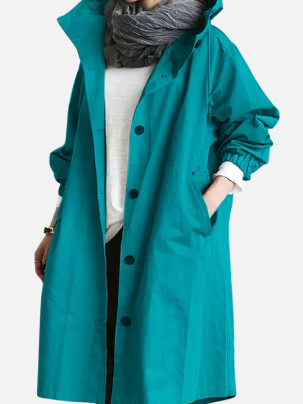 Renata | Abrigo Oversize Largo con Capucha Mujer