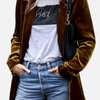 Victoria | Saco Largo de Terciopelo para Mujer