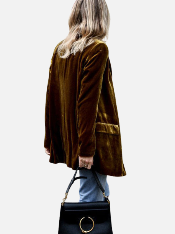 Victoria | Saco Largo de Terciopelo para Mujer
