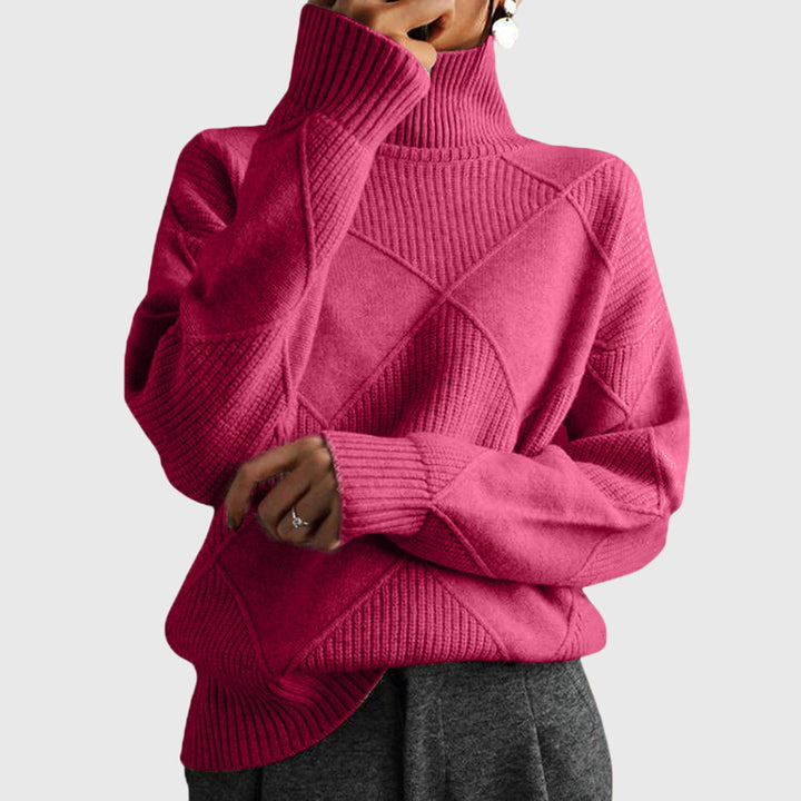 Rosa | Suéter Tejido en Relieve Oversize Mujer