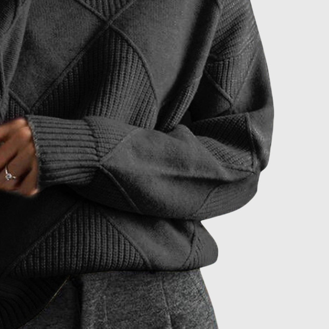 Rosa | Suéter Tejido en Relieve Oversize Mujer
