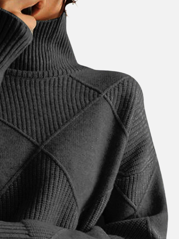 Rosa | Suéter Tejido en Relieve Oversize Mujer