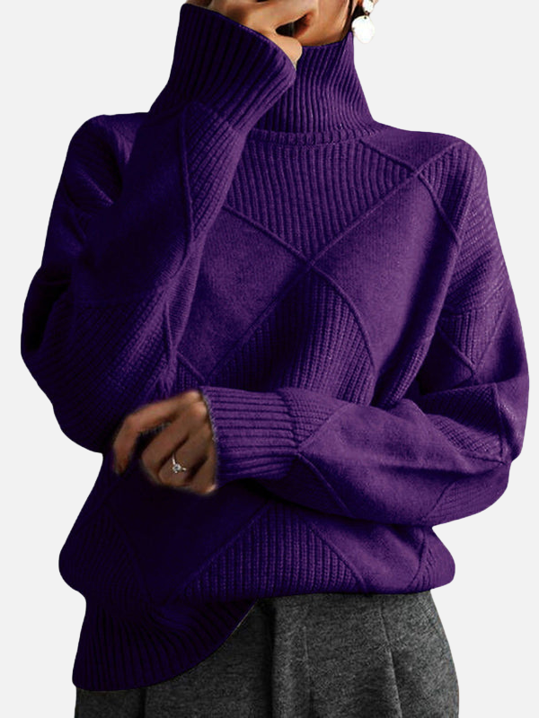 Rosa | Suéter Tejido en Relieve Oversize Mujer