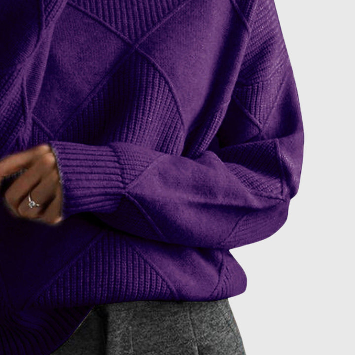 Rosa | Suéter Tejido en Relieve Oversize Mujer