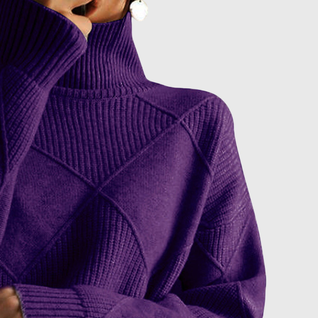 Rosa | Suéter Tejido en Relieve Oversize Mujer